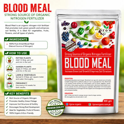 Grow Organic Blood Meal Natural Plant Fertilizer