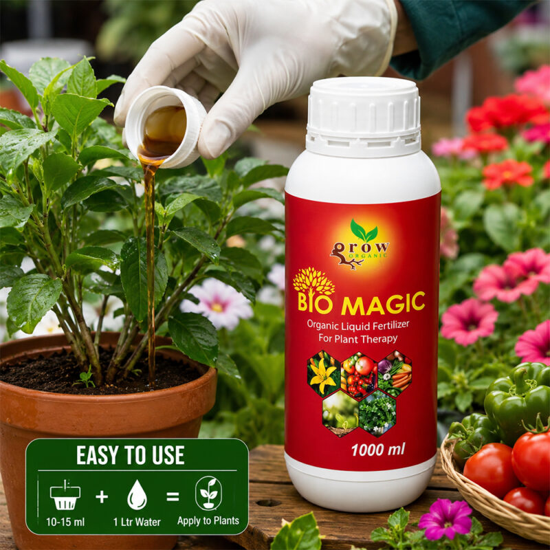 Organic Liquid Fertilizer for Flowering and Plant Growth